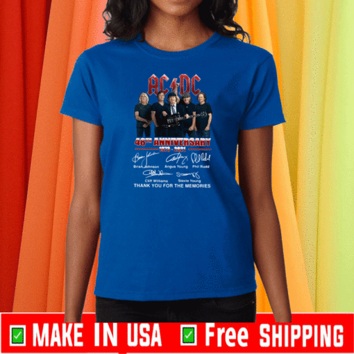 AC DC 48th Anniversary 1973-2021 Thank You For Thec Memories T-Shirt