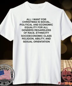 All I want for Christmas is social political and economic equality t-shirt