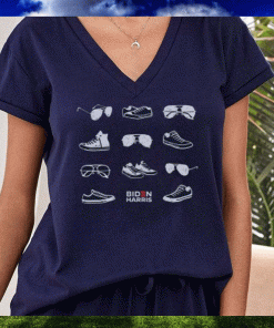 Aviators and Sneakers Navy Biden Harris Shirt