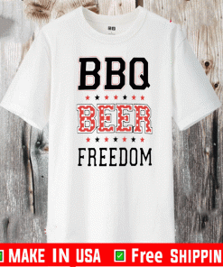 BBQ beer freedom Flag US T-Shirt