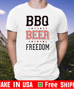 BBQ beer freedom Flag US T-Shirt