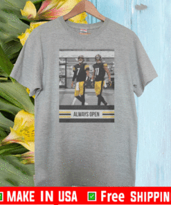 BEN ROETHLISBERGER - JUSTIN HUNTER ALWAYS OPEN SHIRT - PITTSBURGH STEELER