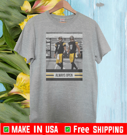 BEN ROETHLISBERGER - JUSTIN HUNTER ALWAYS OPEN SHIRT - PITTSBURGH STEELER