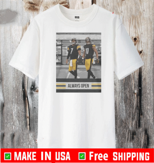 BEN ROETHLISBERGER - JUSTIN HUNTER ALWAYS OPEN SHIRT - PITTSBURGH STEELER