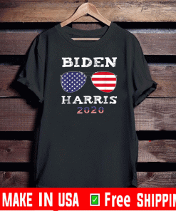 Biden Harris 46th 2020 American Flag Sunglasses T-Shirt