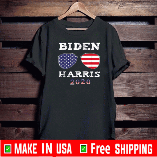 Biden Harris 46th 2020 American Flag Sunglasses T-Shirt