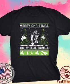 Bike Merry Christmas You Wheelie Animals Shirt