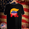 President Trump 2024 Republican Elephant Hair Logo T-Shirt