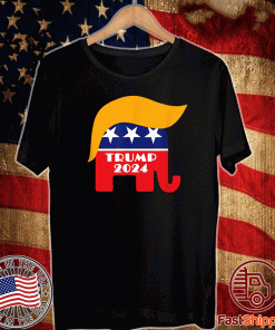 President Trump 2024 Republican Elephant Hair Logo T-Shirt