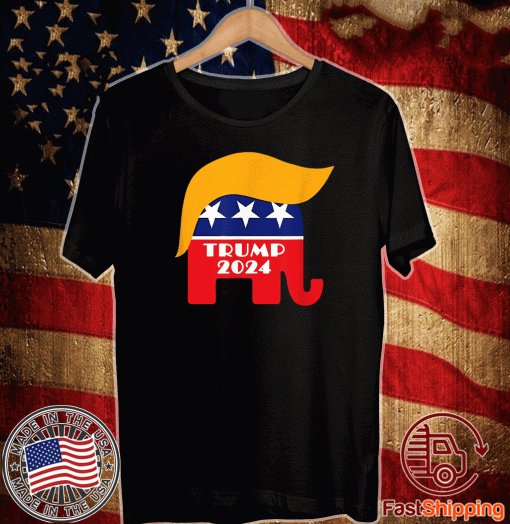 President Trump 2024 Republican Elephant Hair Logo T-Shirt