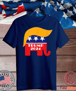 President Trump 2024 Republican Elephant Hair Logo T-Shirt