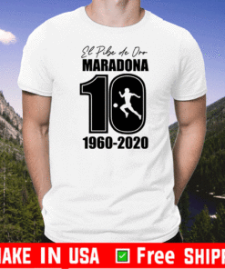 Maradona Shirt - Diego Maradona Rip tee shirts - RIP 1960-2020 Maradona 10 T-Shirt