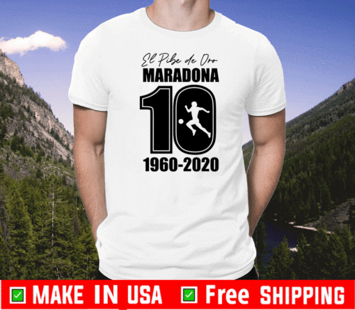 Maradona Shirt - Diego Maradona Rip tee shirts - RIP 1960-2020 Maradona 10 T-Shirt