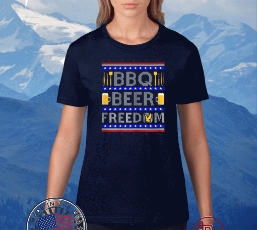 BBQ BEER AND FREEDOM! Ugly Xmas 2020 T-Shirt