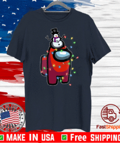 Christmas Santa Among Us Character Tshirt - snowman 2020 Among Us T-Shirt