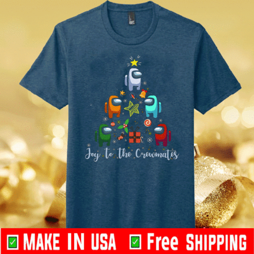 Among Us Christmas Tree Shirt , Joy To The Crewmates, Impotor Christmas Gift, Trending Video Game, Gamer Merry Xmas T-Shirt