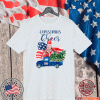 CHRISTMAS CHEER JOE BIDEN SANTA CLAUS FLAG US T-SHIRT