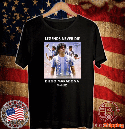 Diego Maradona Argentina Football Legend Never Die T-Shirt