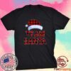 Team Santa Red Plaid Claus Hat Matching Family Christmas 2021 Shirt