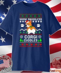 Warm Snuggles Corgi Cuddles Christmas T-Shirt