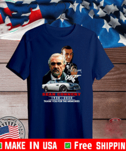 007 Sean Connery 1930 2020 Thank You For The Memories Shirt