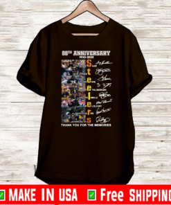 88th Anniversary 1933 2021 Pittsburgh Steelers Thank You For The Memories Signatures Shirt