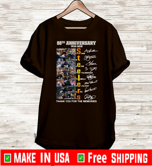 88th Anniversary 1933 2021 Pittsburgh Steelers Thank You For The Memories Signatures Shirt