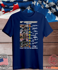 88th Anniversary 1933 2021 Pittsburgh Steelers Thank You For The Memories Signatures Shirt