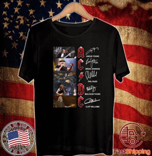 AC DC Angus Young Brian Johnson Phil Rudd Malcolm Young Cliff Williams Shirt