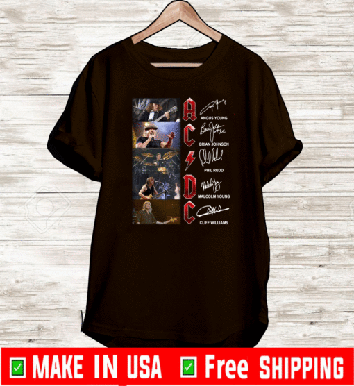 AC DC Angus Young Brian Johnson Phil Rudd Malcolm Young Cliff Williams Shirt