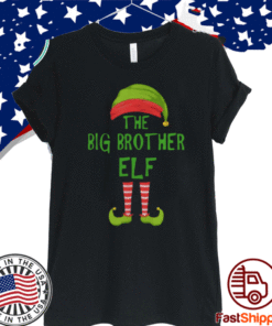 BIG BROTHER ELF MATCHING FAMILY CHRISTMAS PARTY PAJAMA SHIRT