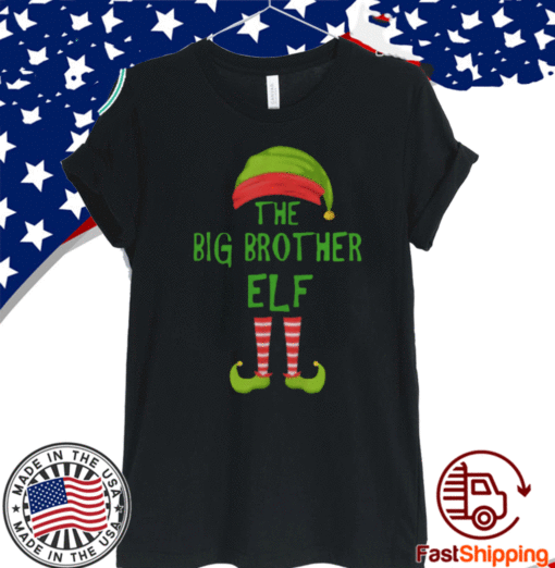 BIG BROTHER ELF MATCHING FAMILY CHRISTMAS PARTY PAJAMA SHIRT