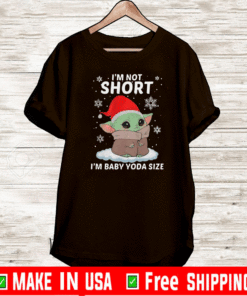Baby Yoda Santa I’m Not Short I’m Baby Yoda Size Merry Christmas Shirt