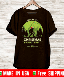 Bigfoot Santa This Is My Christmas Bigfoot Logo T-Shirt