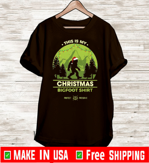 Bigfoot Santa This Is My Christmas Bigfoot Logo T-Shirt