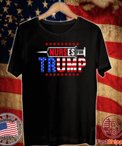 Nurse For Trump 2020 US Flag T-Shirt