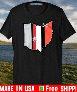 Ohio Stripes Football Hooded Shirt