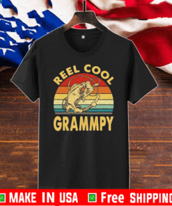 Reel Cool Grammpy Fishing Father's Day Vintage T-Shirt