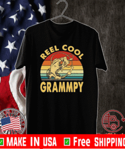 Reel Cool Grammpy Fishing Father's Day Vintage T-Shirt