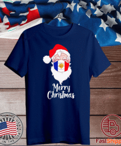 Santa escudo bandera de francia merry christmas T-Shirt