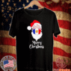 Santa escudo bandera de francia merry christmas T-Shirt