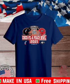 CINCINNATI VS GEORGIA PEACH CHICK FIL A PEACH BOWL 2021 T-SHIRT