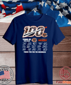 Chicago Bears 100 Years Of 1920 2020 Thank You For The Memories Signatures Shirt