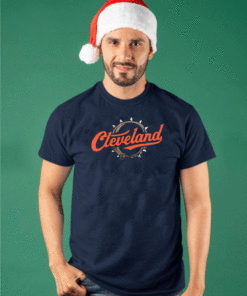 Cleveland Football Script Collar T-Shirt