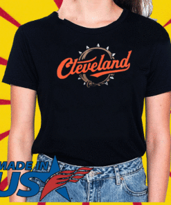 Cleveland Football Script Collar T-Shirt
