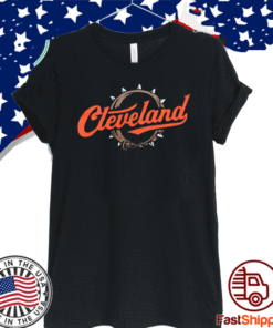 Cleveland Football Script Collar T-Shirt
