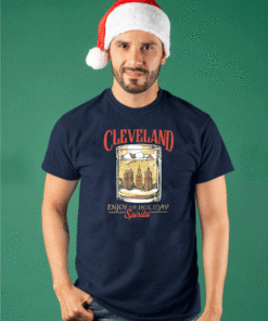 Cleveland Whiskey Enjoy the Holiday Spirits T-Shirt