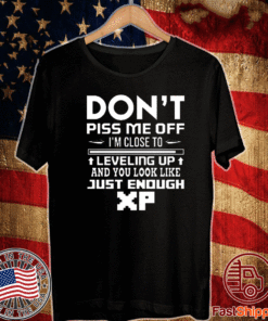 Dont Piss me off Im Close to leveling up and you look like just enough T-Shirt