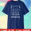 Easily Distracted Cats And Books T-Shirt