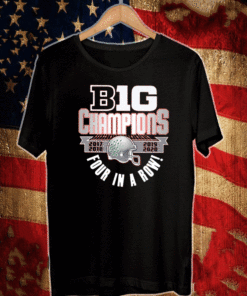 Ohio State Buckeyes 2020 Big Ten Football Champions 4-Peat Shirt